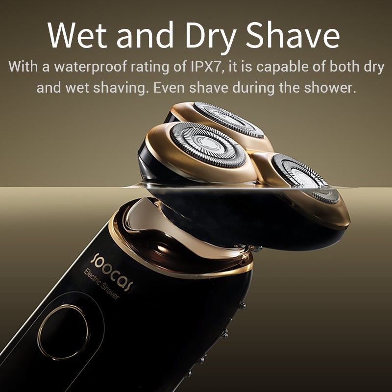 Soocas S32 Electric Shaver, Waterproof with Long Battery Life, Black - Image 4