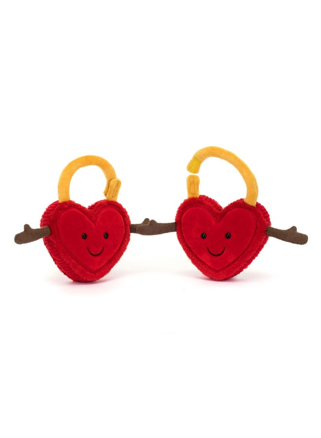 Jellycat Amuseables Val & Tina Love Locks Plush – Soft Stuffed Toy with Cordy Legs, Cute Valentine’s Gift for Kids & Adults, Collectible Jellycat, 15cm - Image 2