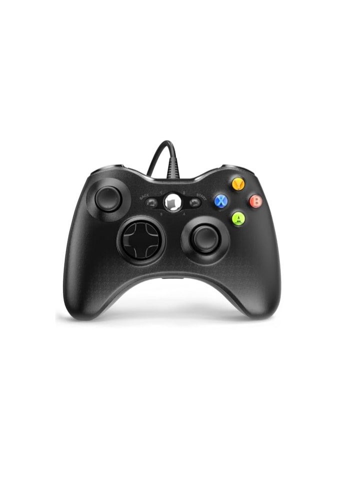 Game Controller - Compact & Comfortable Design, Vibration Function for Interactive Gameplay, Compatible with Xbox 360 & PC - Black - Image 1
