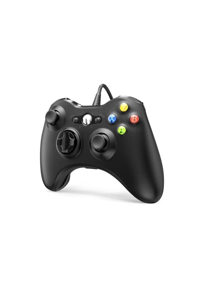 Game Controller - Compact & Comfortable Design, Vibration Function for Interactive Gameplay, Compatible with Xbox 360 & PC - Black - Image 2