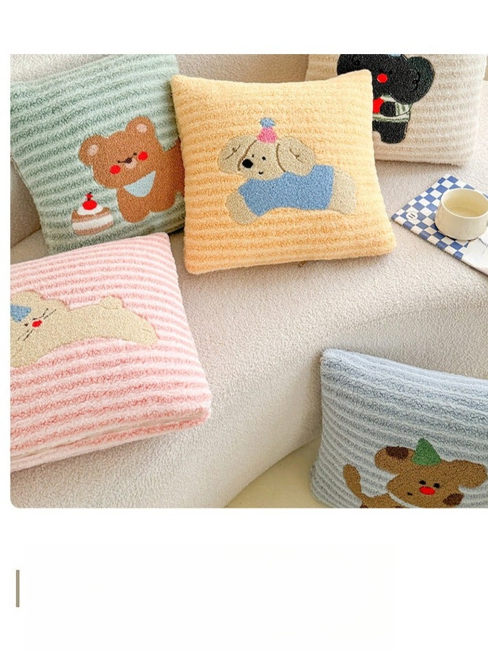 Towel Embroidery Pillow And Blanket Can Be Used For Both Car And Sofa Cushions, Suitable For Travel, Airplanes, Trains, Beds, Offices, And Rest  - Image 5