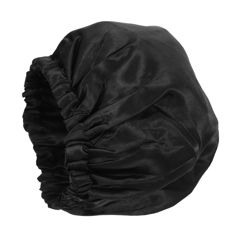 Large Adjustable Elastic Shower Cap For Women Waterproof Reusable Bath And Sleep Hair Bonnet - Image 2