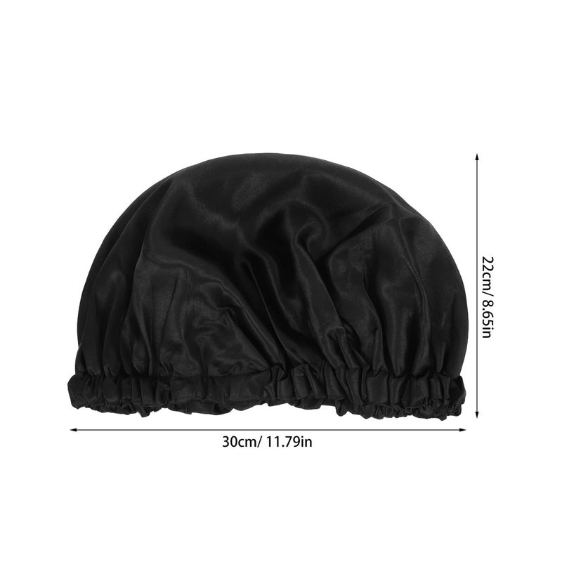 Large Adjustable Elastic Shower Cap For Women Waterproof Reusable Bath And Sleep Hair Bonnet - Image 3