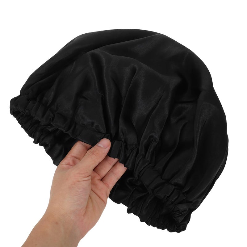 Large Adjustable Elastic Shower Cap For Women Waterproof Reusable Bath And Sleep Hair Bonnet - Image 5