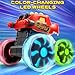 Intoypad Red Chomping Dino Monster Truck Toy Press and Go Car with LED Light Wheels LightUp Push Car for Toddlers Boys Girls Ages 2 3 4 5 Dinosaur Toy with Moving Mouth Action - Image 4