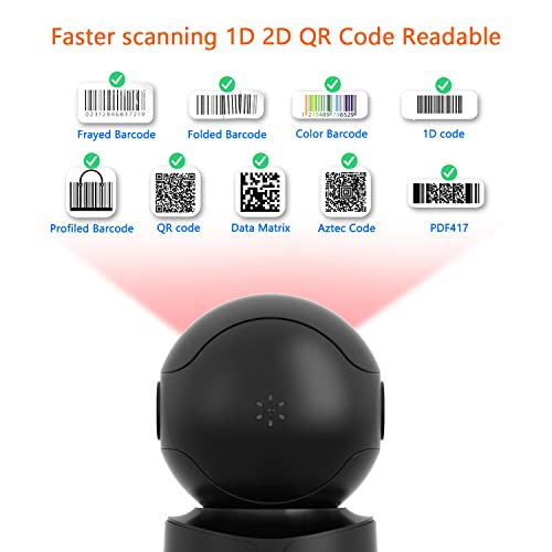 NetumScan Automatic Omnidirectional Desktop Barcode Scanner, Hands-Free USB Wired QR Barcode Reader, 1D 2D Bar Code Image Sensing for Warehouse, Supermarket, Retail Store, Bookstore Pos System - Image 3