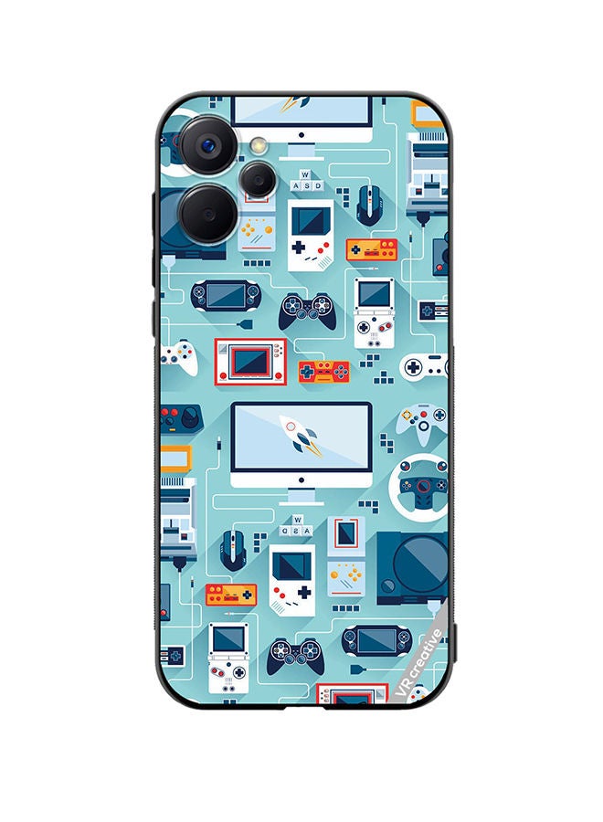 VR CREATIVE Protective Case Cover For Realme 9i 5G Ps 5 Remote Controls Design Multicolour - Image 1