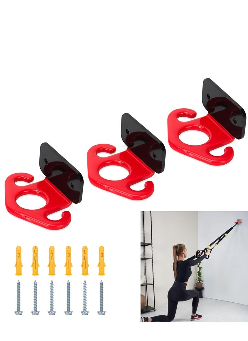 KASTWAVE - 3 Pcs Durable Resistance Band Wall Anchors - Space-Saving Workout Wall Mount Anchor for Home Gym Workouts, Physical Therapy, and Strength Training - Image 1