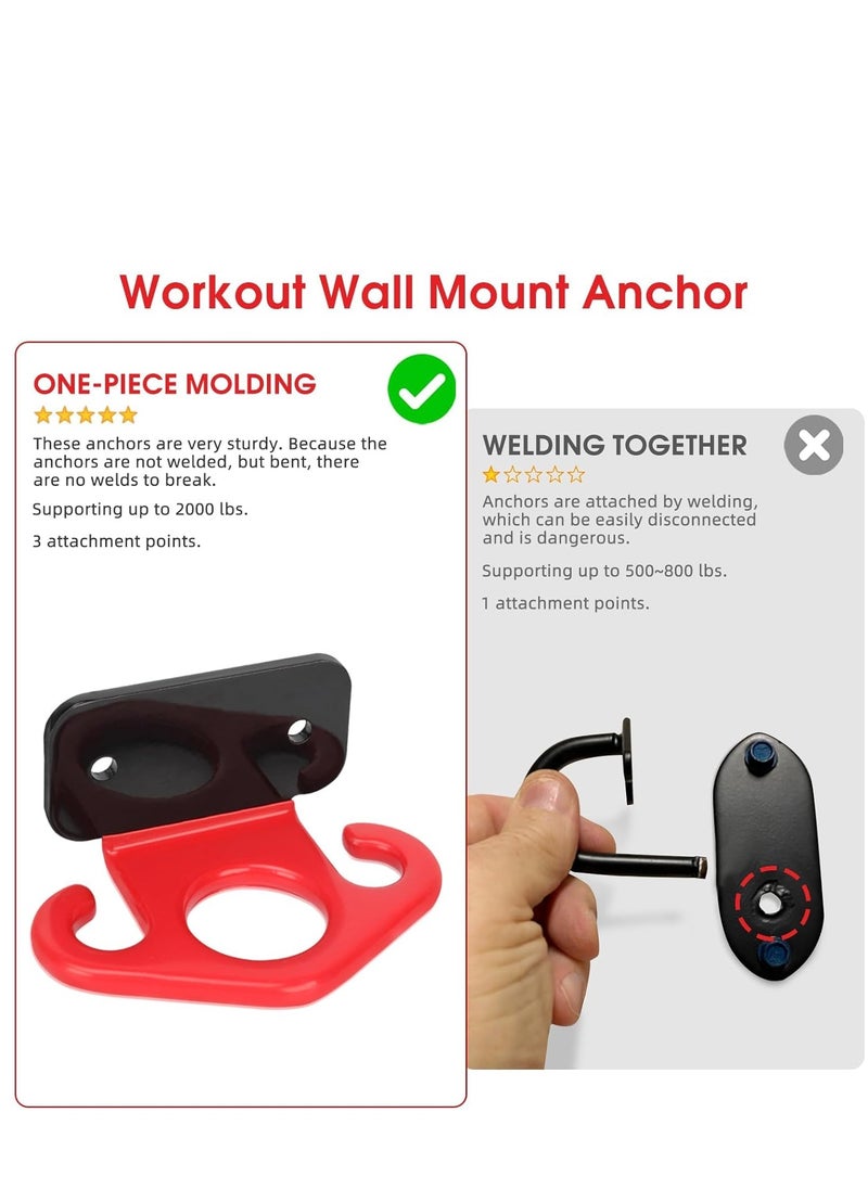 KASTWAVE - 3 Pcs Durable Resistance Band Wall Anchors - Space-Saving Workout Wall Mount Anchor for Home Gym Workouts, Physical Therapy, and Strength Training - Image 1