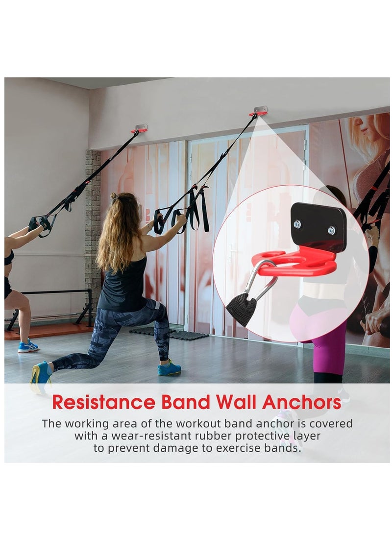 KASTWAVE - 3 Pcs Durable Resistance Band Wall Anchors - Space-Saving Workout Wall Mount Anchor for Home Gym Workouts, Physical Therapy, and Strength Training - Image 1
