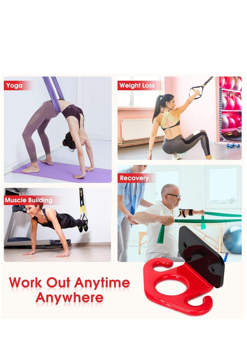 KASTWAVE - 3 Pcs Durable Resistance Band Wall Anchors - Space-Saving Workout Wall Mount Anchor for Home Gym Workouts, Physical Therapy, and Strength Training - Image 1