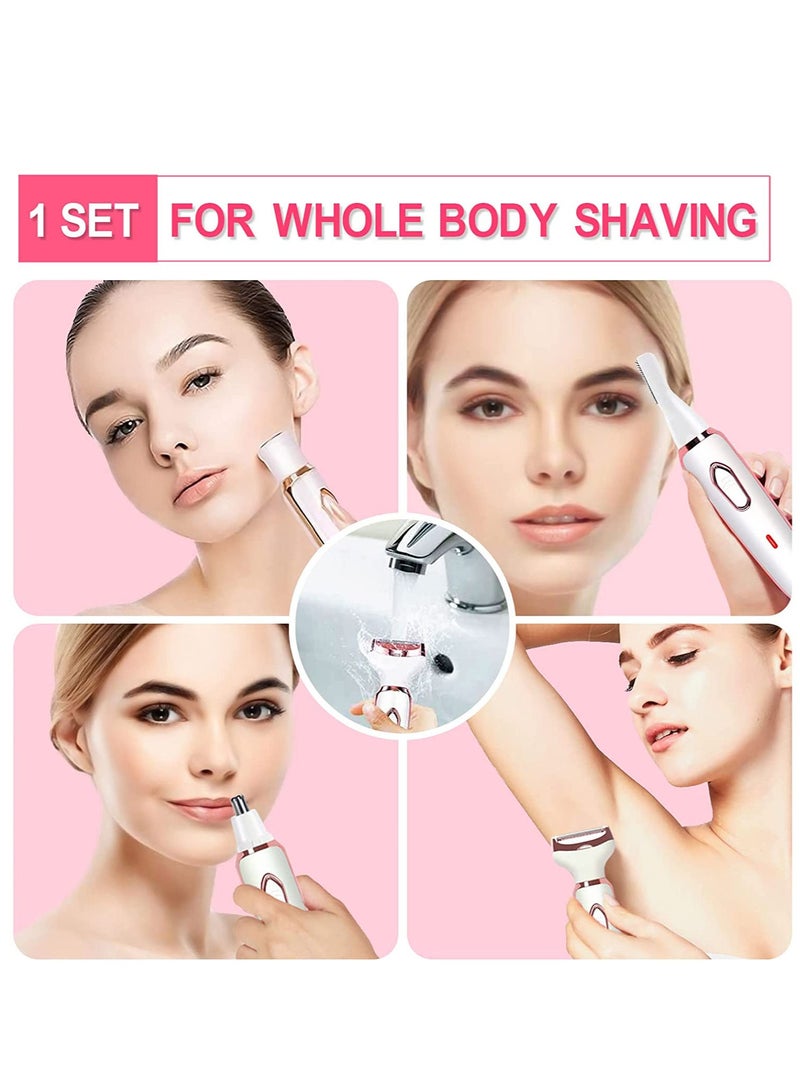 Electric Lady Shaver, Electric Razor for Women Shaving 4-in-1 Lady Shaver for Women Face, Legs and Underarm, Painless&Portable Bikini Trimmer Hair Removal - Image 5