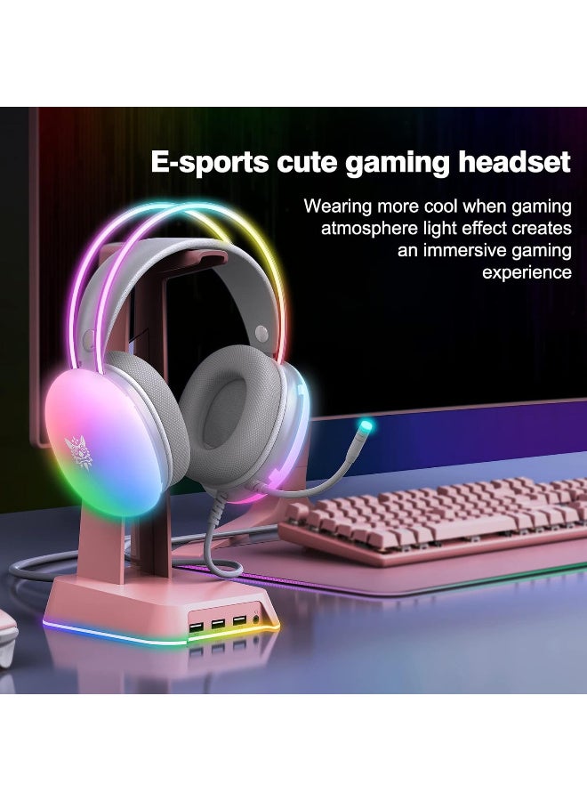 onikuma X25 Gaming Headset Wired White - Image 5