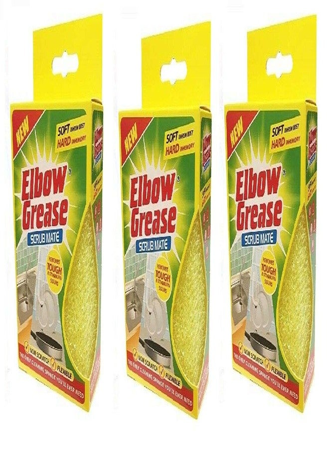 Elbow Grease Scrub Mate Pack of 3 Yellow - Image 2