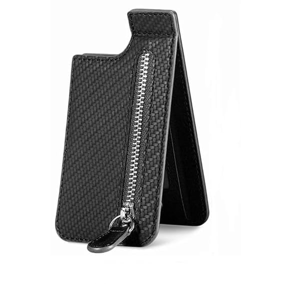RABADIYA CREATION 3 in 1 Wallet Card Phone Holder PU Leather Stick-on Phone Wallet with Zip for Use Phone Stand,Credit Card,Cash,ID Card,Licence - Image 2