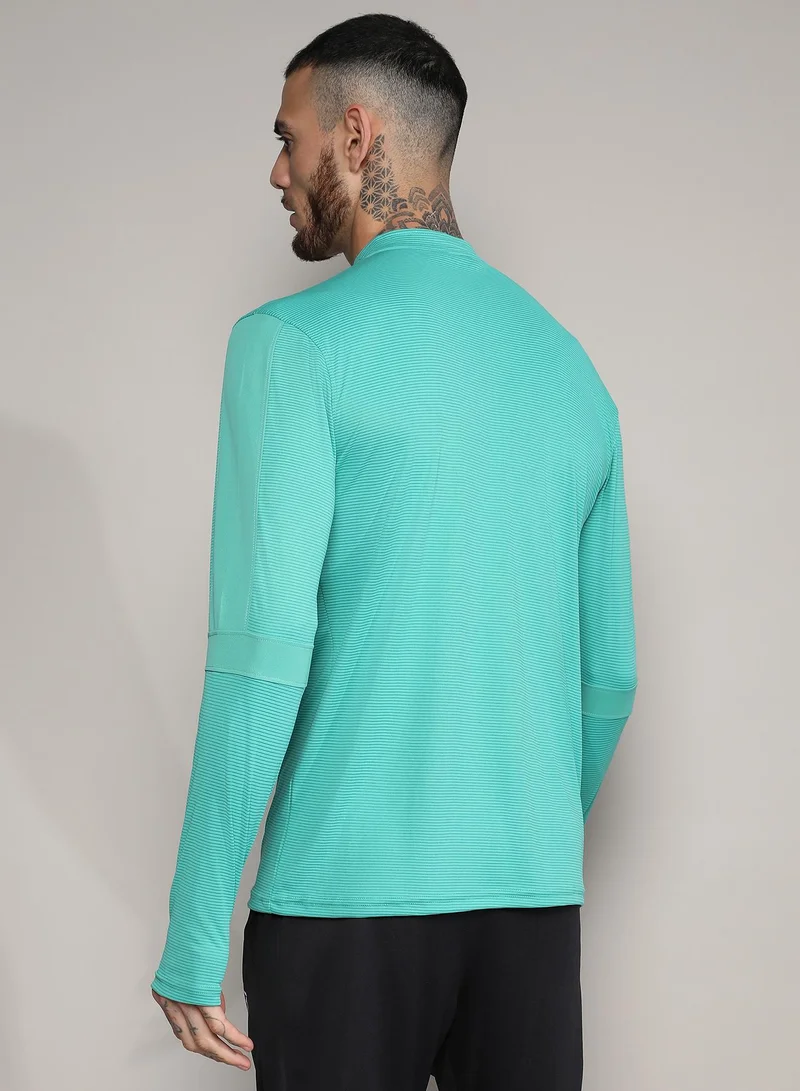 Campus Sutra Men's Mint Green Basic Activewear T-Shirt