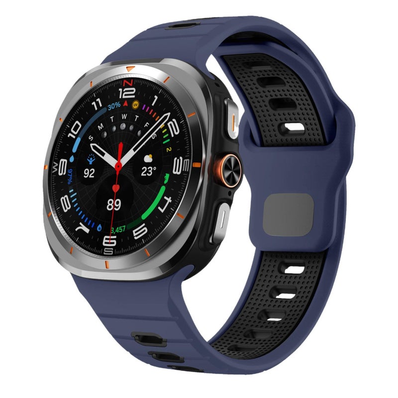 Adjustable Silicone Sport Smartwatch Band Compatible with Samsung Galaxy Watch 7 with Fit Soft Strap and Quick Daily Replacement Black - Image 4