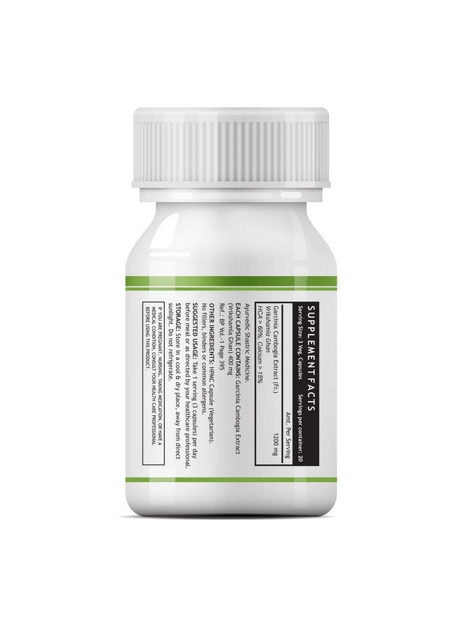 INLIFE Garcinia Cambogia Capsules | Fruit Extract with 60% HCA | Ayurveidc Herbal Supplement for Men Women - 1200mg - 60 Vegetarian Capsules - Image 4