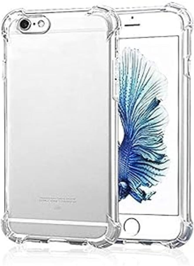 Generic - [Crystal Clear] Cover Case [Shock Absorption] with Transparent Hard Plastic Back Plate and Soft TPU Gel Bumper for iPhone 6/6s - Image 1