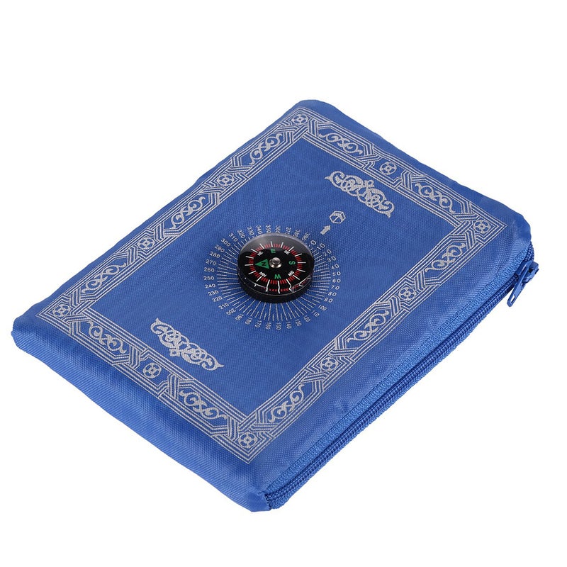 2PCS Compass Printing Prayer Mat Islamic Worship Rug Portable Pray Pilgrimage for Home Use (Random Color) - Image 5