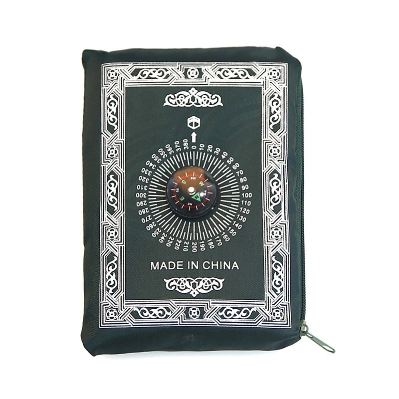 2PCS Compass Printing Prayer Mat Islamic Worship Rug Portable Pray Pilgrimage for Home Use (Random Color) - Image 4