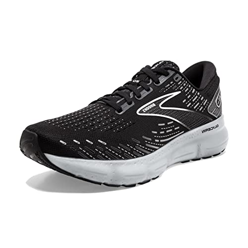 Brooks Men's Glycerin 20 Neutral Running Shoe - Black/White/Alloy - 11 Wide - Image 1