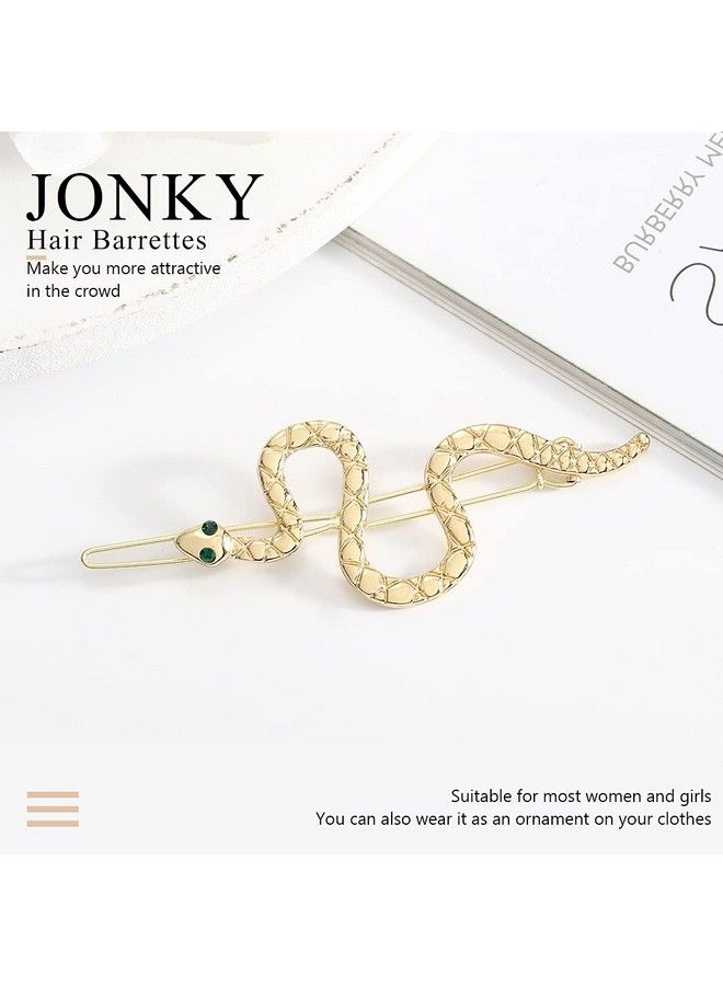 JONKY Snake Hair Clip Gold Hair Pin Vintage Decorative Metal Hair Barrettes Clip Non Slip Hair Piece Styling Hair Accessories For Women And Girls - Image 3