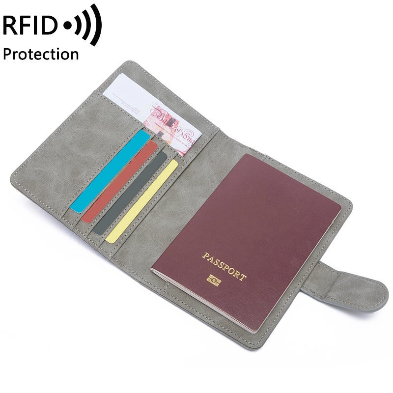 Multifunctional Solid Color PU Leather Wallet, RFID Blocking Design Portable Daily Storage Purse for Cards Cash Coin Business Use - Image 4