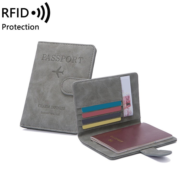 Multifunctional Solid Color PU Leather Wallet, RFID Blocking Design Portable Daily Storage Purse for Cards Cash Coin Business Use - Image 2