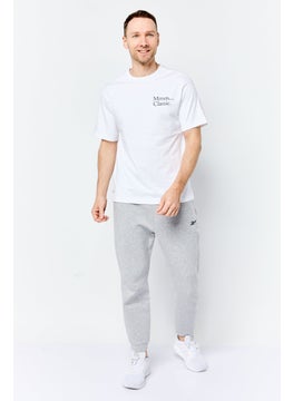 Reebok Men Sportswear Fit Short Sleeve Outdoor T Shirt, White  - Image 3