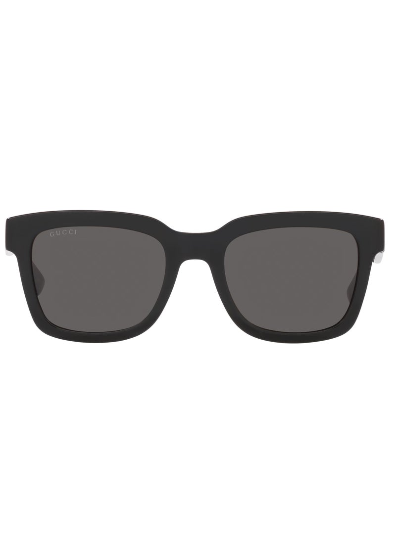 Gucci Men Black Square Sunglasses with Dark Grey lenses GG0001SN-001 52mm - Image 3