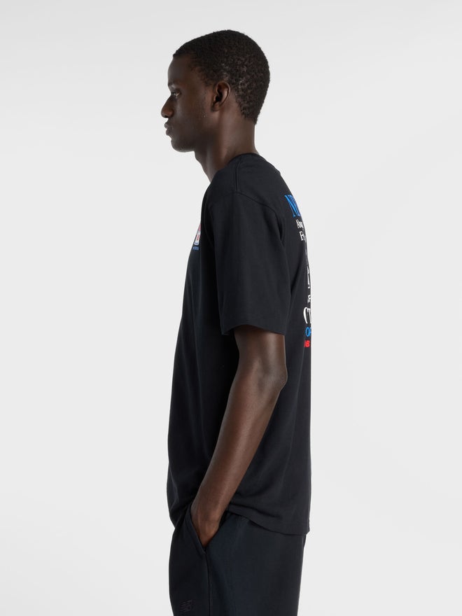 New Balance Black Graphic Print Cotton T-Shirt - Image 2