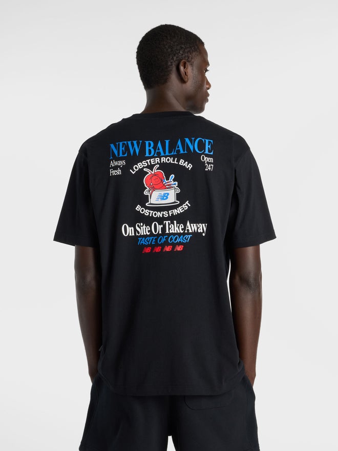 New Balance Black Graphic Print Cotton T-Shirt - Image 3