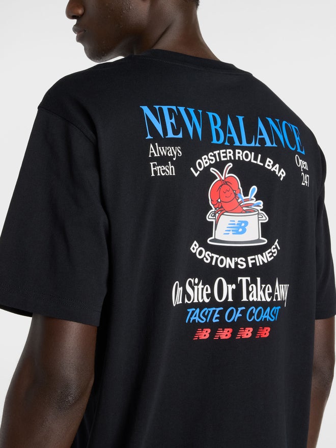 New Balance Black Graphic Print Cotton T-Shirt - Image 5