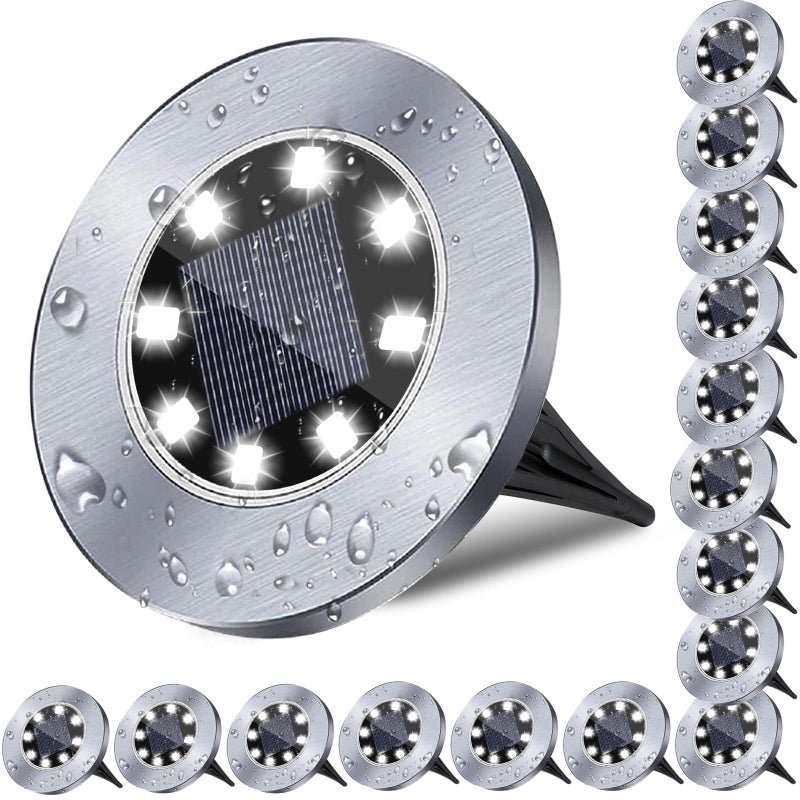 Rayolon Solar Ground Light, Waterproof Solar Garden Lights, Upgraded Outdoor Garden Waterproof Bright in-Ground Light, Landscape Lights for Pathway,Yard,Deck,Lawn,Patio,Walkway - Image 1