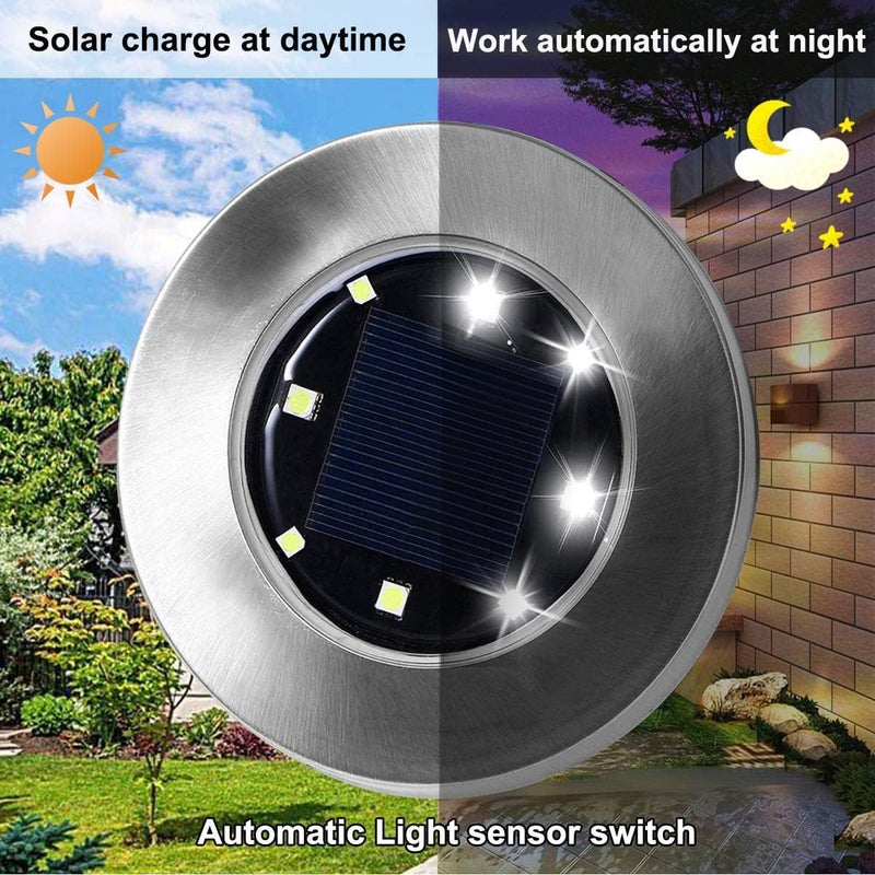 Rayolon Solar Ground Light, Waterproof Solar Garden Lights, Upgraded Outdoor Garden Waterproof Bright in-Ground Light, Landscape Lights for Pathway,Yard,Deck,Lawn,Patio,Walkway - Image 2