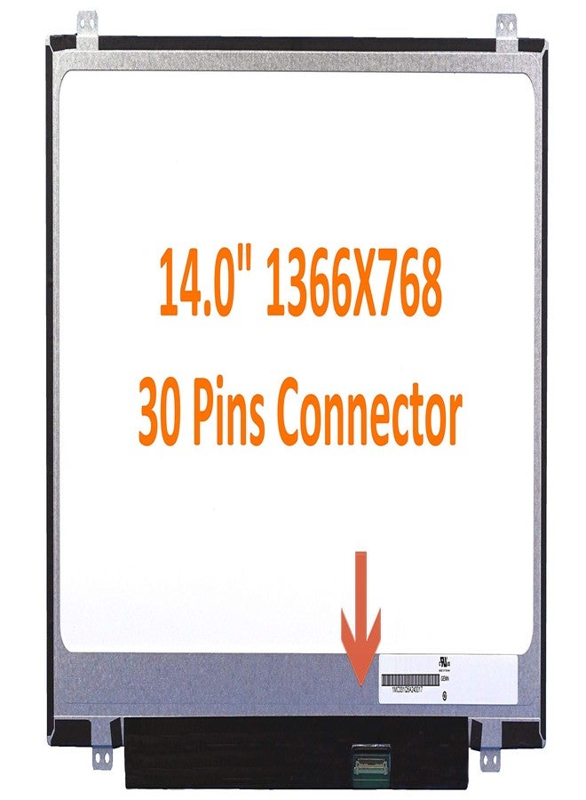 FULLCOM New LCD Replacement Screen 14.0 Inch NT140WHM-N41 HD 1366x768 30 Pin Matte for Dell Latitude 5480/5490 for Laptop/Display/Screen/LCD Application - Image 3