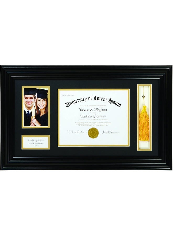 Santa Barbara Design Studio Creative Brands Heartfelt - Motivational Keepsake Diploma and Photo Frame, 15 x 25-Inch, Black - Thoreau - Image 2