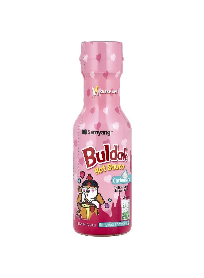 Buldak, Buldak® Hot Sauce, Artificial Spicy Chicken, Carbonara, 7.05 oz (200 g) - Image 1