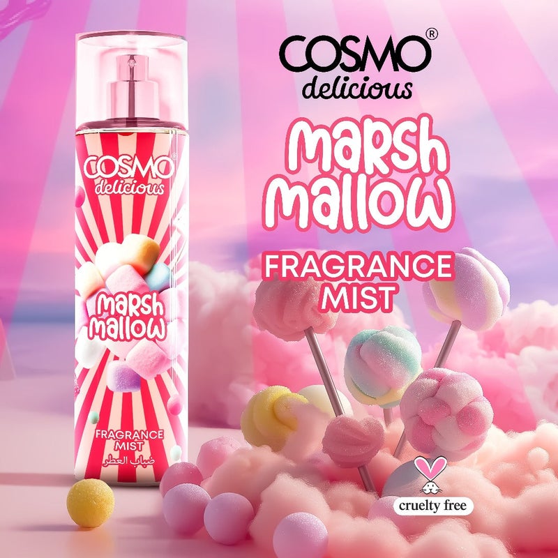 Cosmo Delicious Marshmallow Fragrance Mist 250ml, Sweet Marshmallow & Vanilla Scent, Light Gourmand Body Spray, Perfect For Everyday Wear, Long Lasting Perfume For Women & Men - Image 2