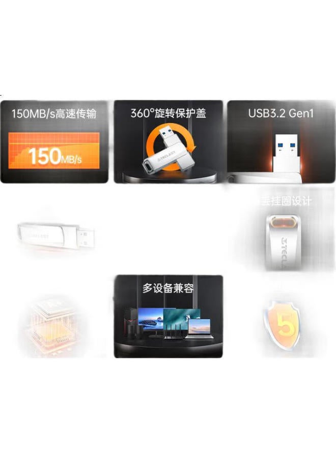 Teclast 64Gb Usb3.2 High-Speed Flash Drive, Large Capacity Storage For Office, Computer System, Car, And Music - Image 2