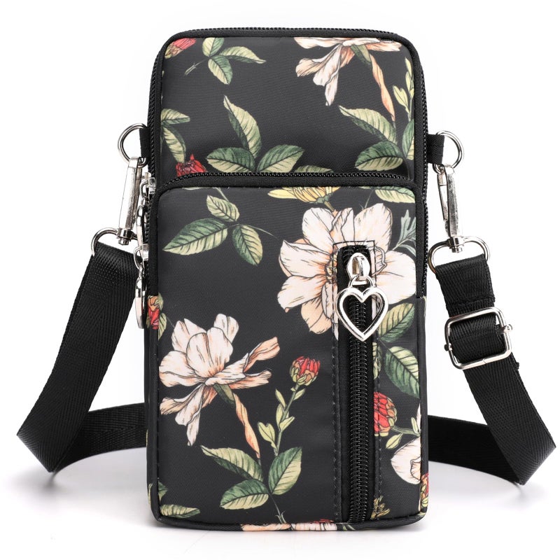JANKS Crossbody Wallet Phone Bag for Women, Nylon Small Crossbody Shoulder Bag Arm Bag, Cell Phone Purse, Mini Wallet with Adjustable Strap - Image 1