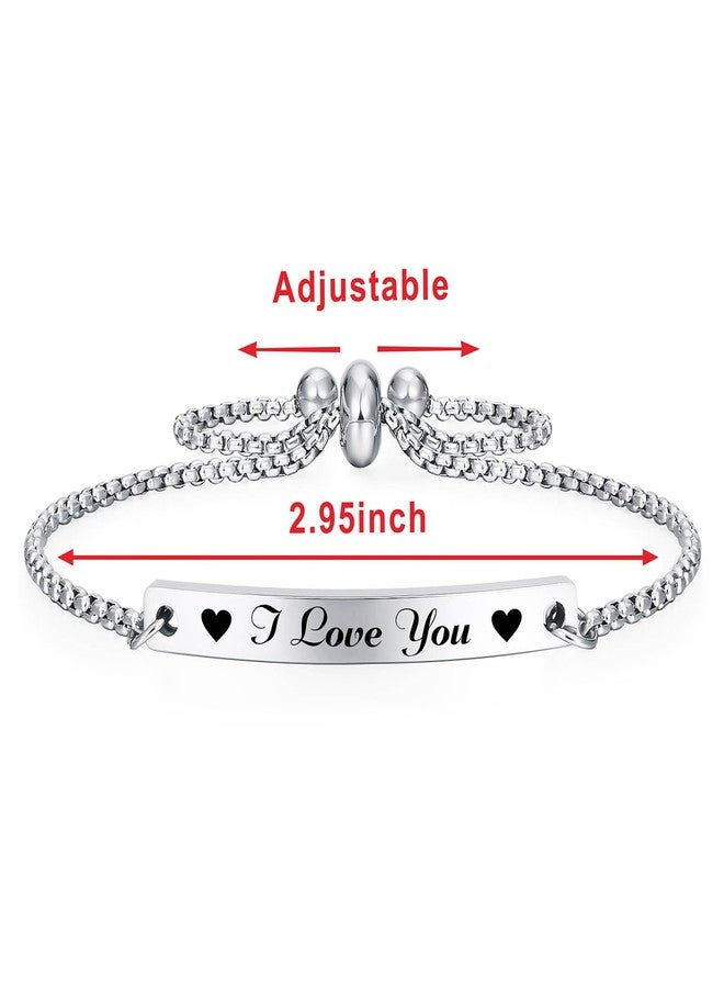 Jzxwan I Love You Bracelet Gifts for Her Women Girlfriend Wife, Meaningful Birthday Bracelet Jewelrty for Woman - Image 2