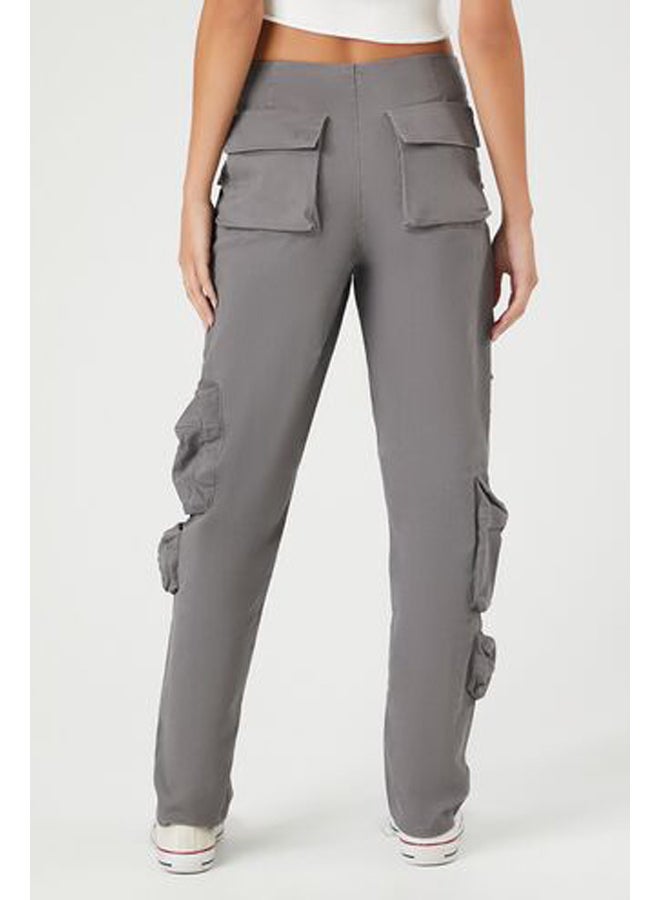 FOREVER 21 Mid-Rise Straight-Leg Cargo Pants - Image 4