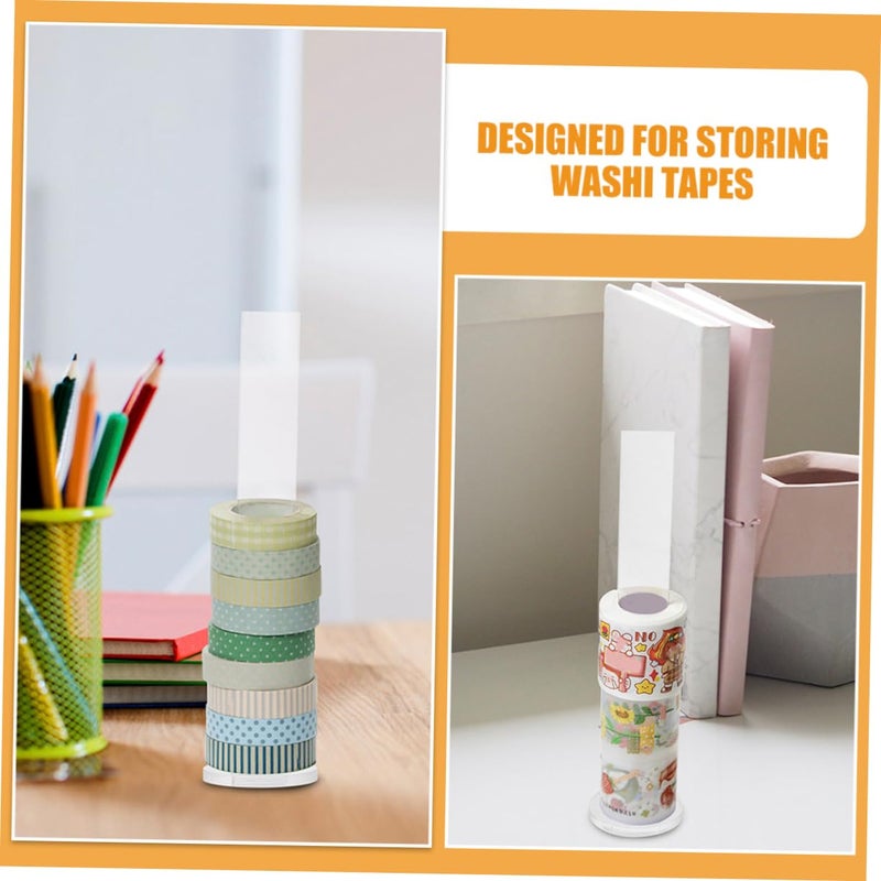 3Pcs Acrylic Washi Tape Storage Rack Detachable Vertical Display Shelves Organizer - Image 4