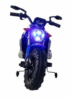 Generic Blue Electric Motorcycle with 4 Trainging Wheels Ride's on - XGZ608  - Image 2
