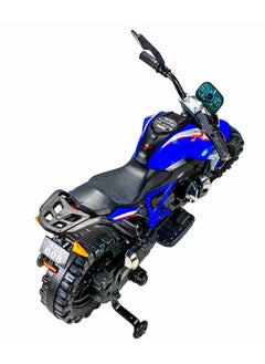 Generic Blue Electric Motorcycle with 4 Trainging Wheels Ride's on - XGZ608  - Image 4