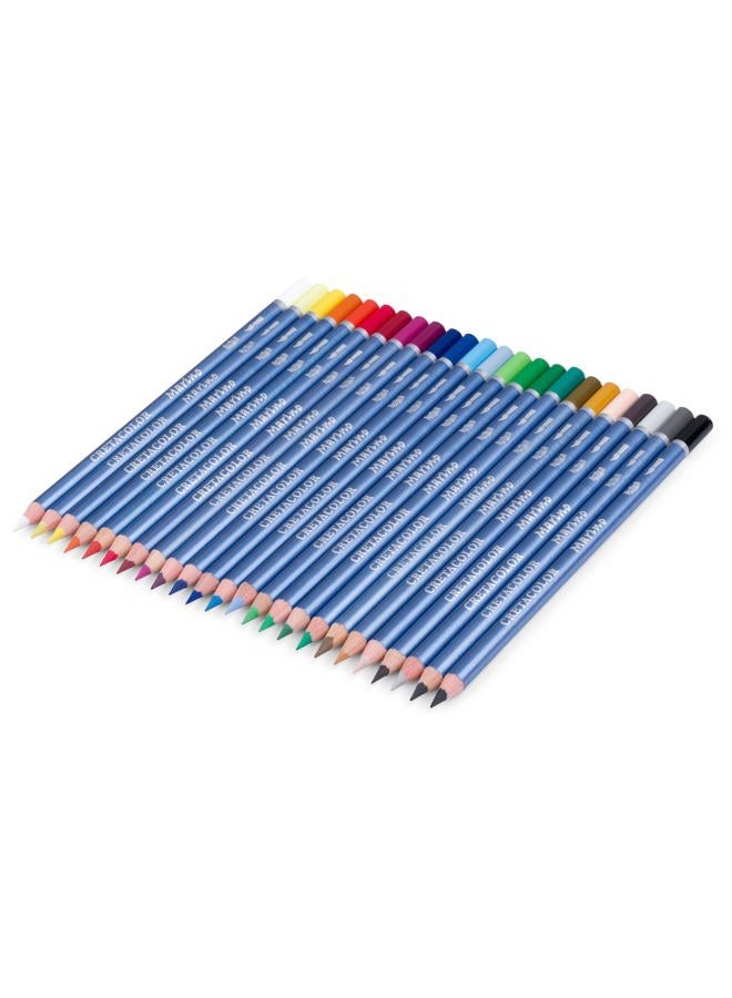 Cretacolor Marino Lightfast Watercolor Pencil Sets, 24-Pencil Set - Image 4