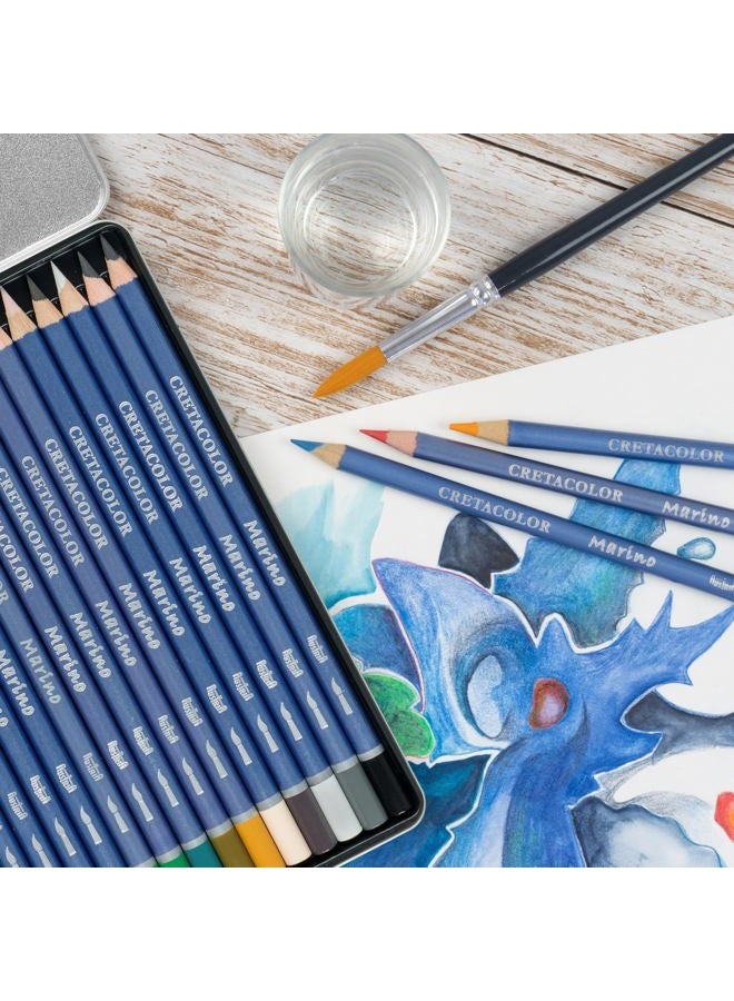 Cretacolor Marino Lightfast Watercolor Pencil Sets, 24-Pencil Set - Image 5