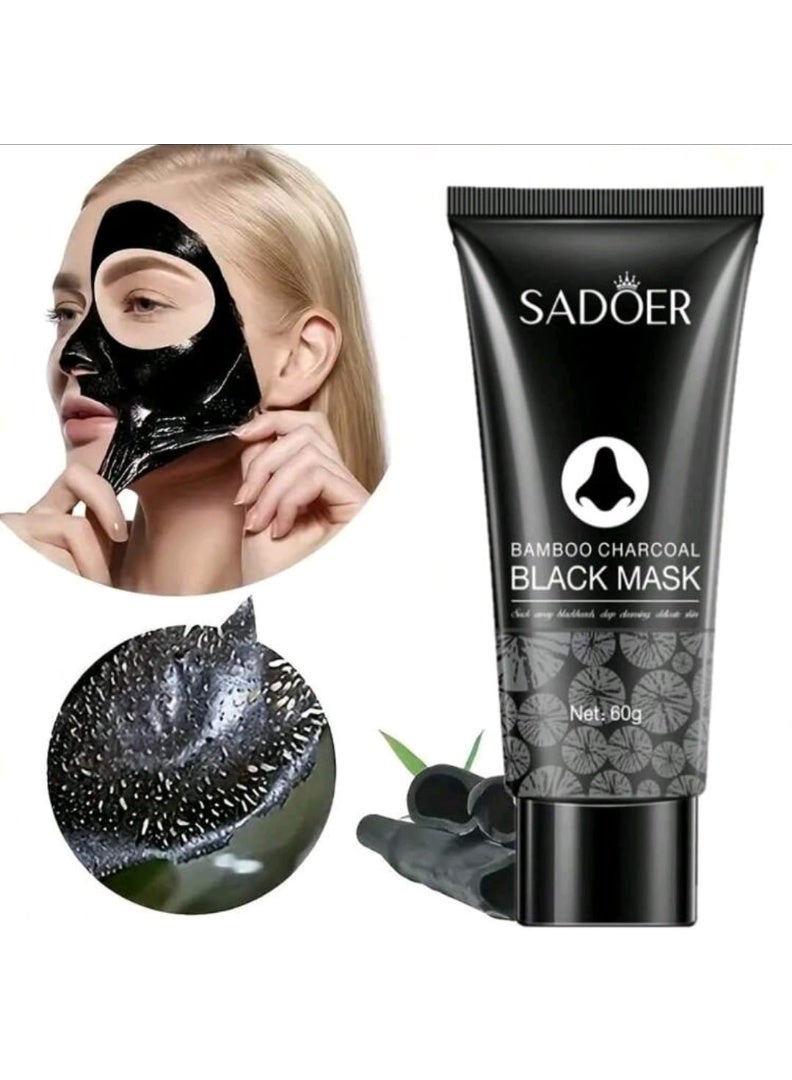 سادور ماسك الفحم الأسود المقشر من SADOER - قناع وجه عميق التنظيف لإزالة الرؤوس السوداء 60 جرام - Image 4